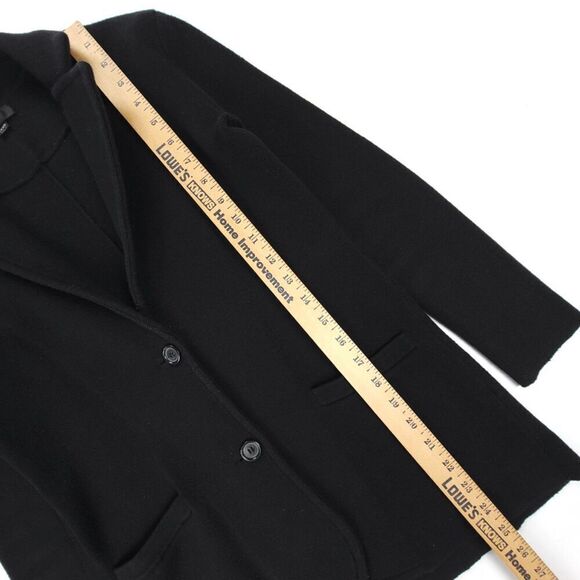 J CREW Merino Wool Knit Button Down Sweater Blazer Jacket Minimal XXXS Black - Picture 3 of 6